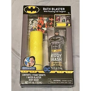 NEW Batman Bath Blaster w/Floating Tub Targets Body‎ Wash 5 Piece Set